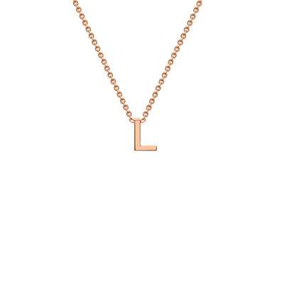 Rose Gold Petite Letter Initial Necklace