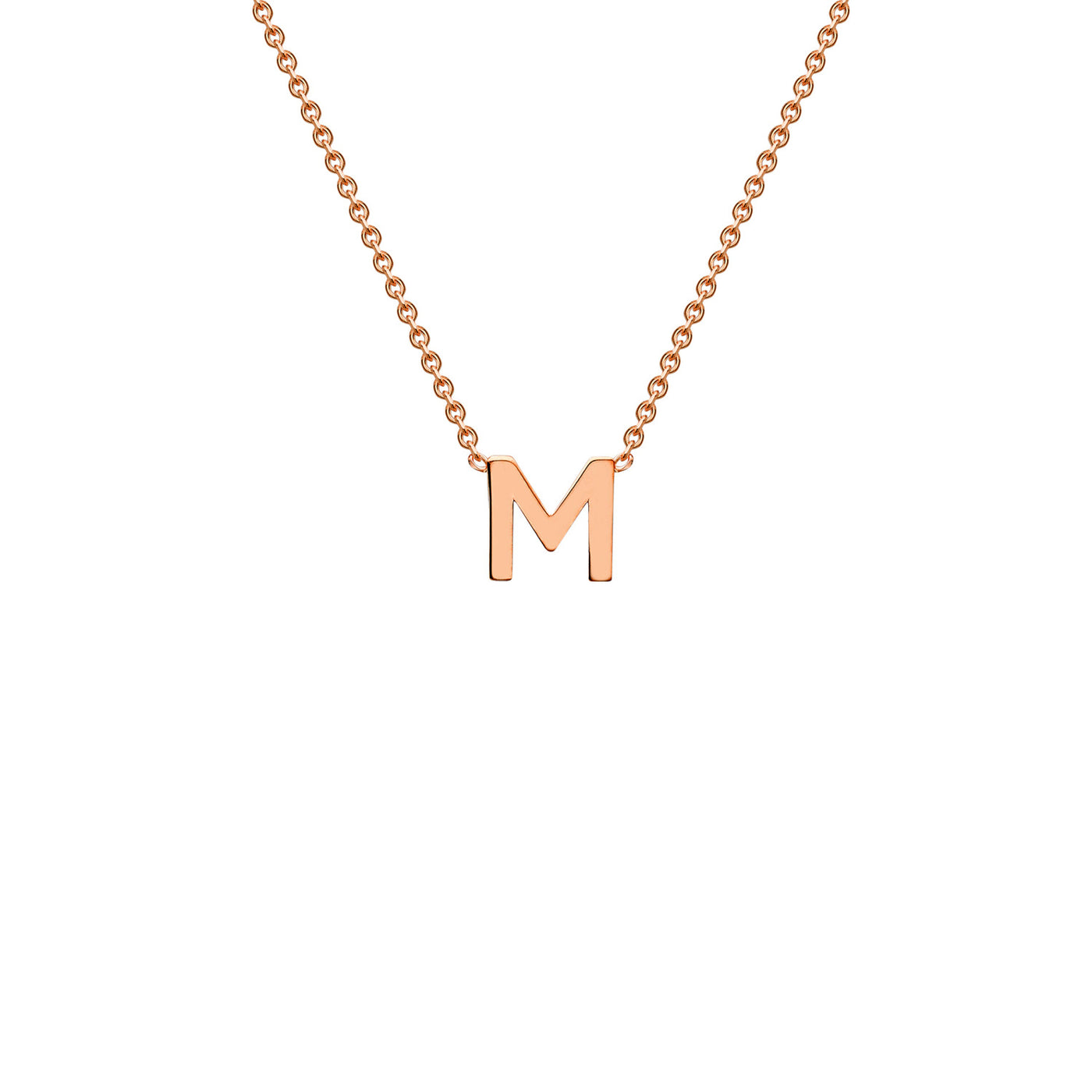 Rose Gold Petite Letter Initial Necklace