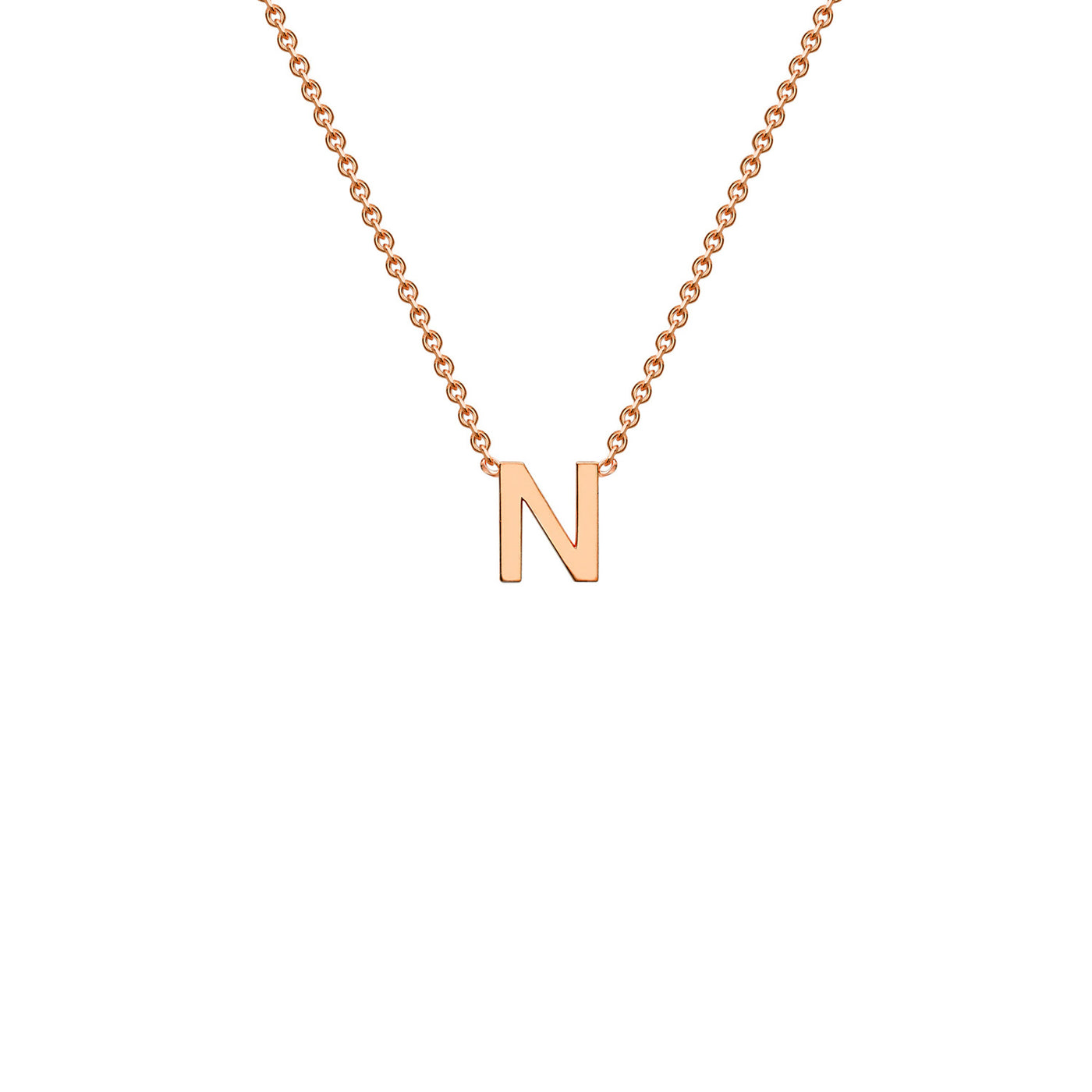 Rose Gold Petite Letter Initial Necklace