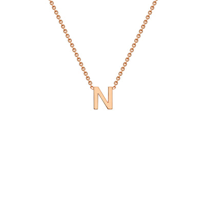 Rose Gold Petite Letter Initial Necklace