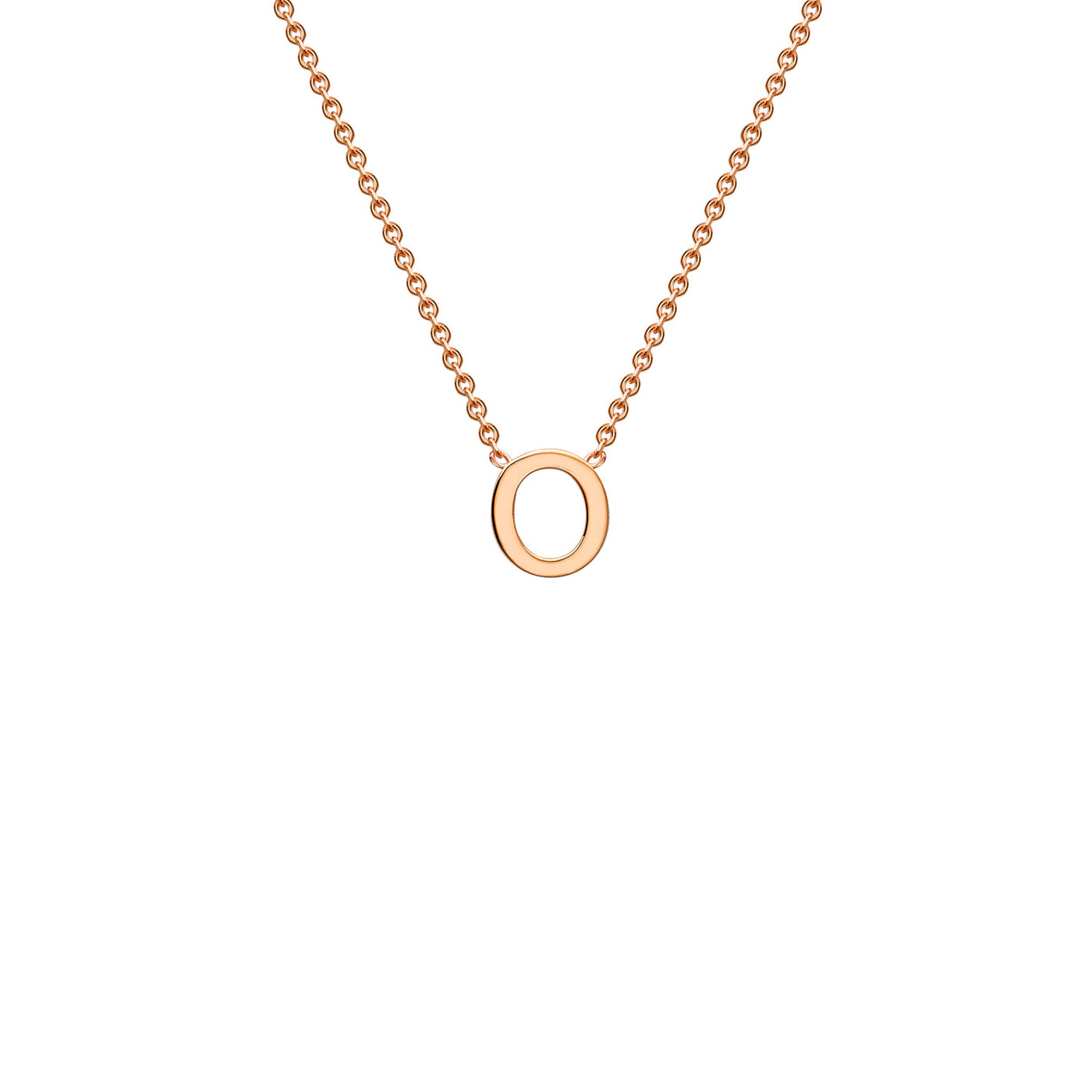 Rose Gold Petite Letter Initial Necklace