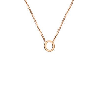 Rose Gold Petite Letter Initial Necklace