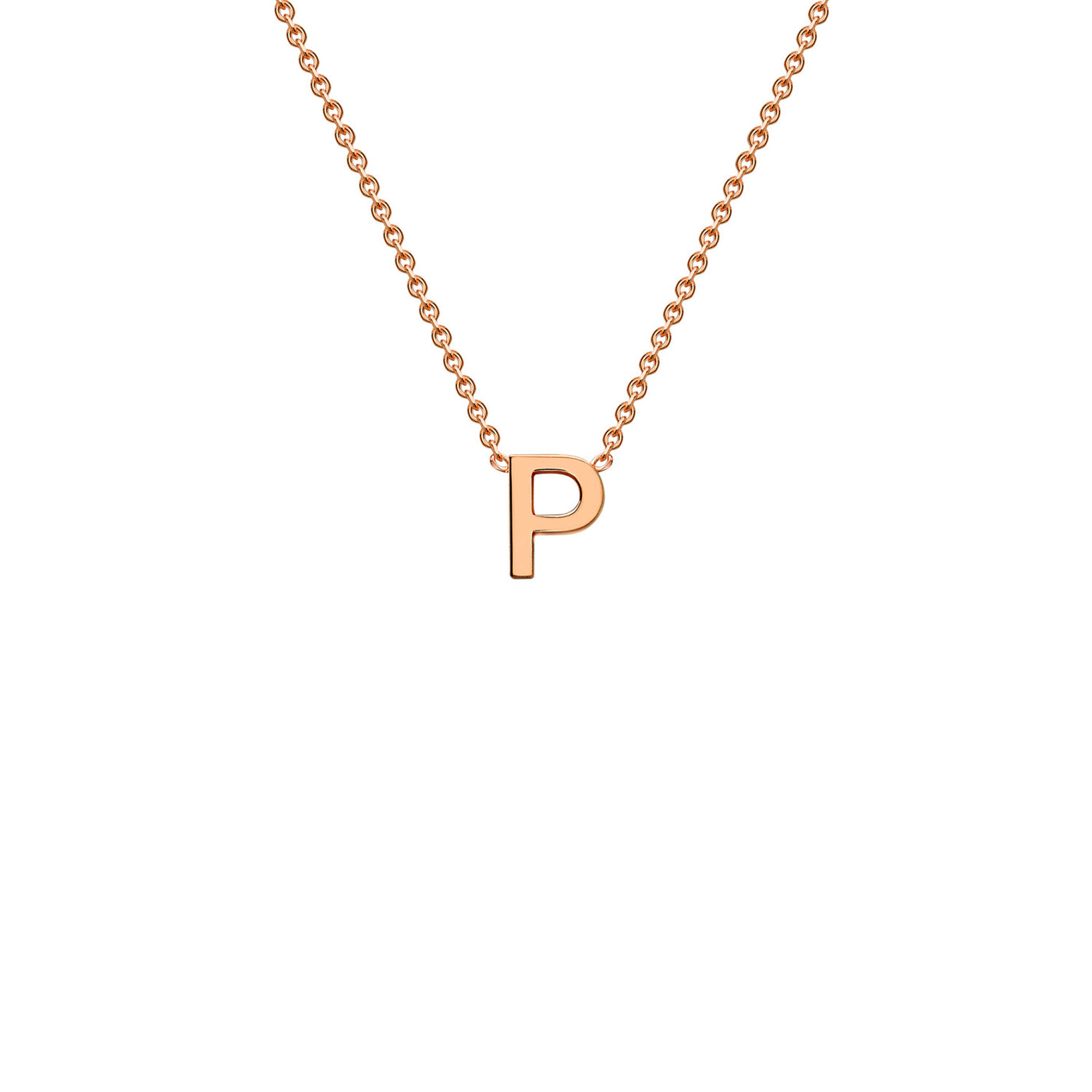 Rose Gold Petite Letter Initial Necklace