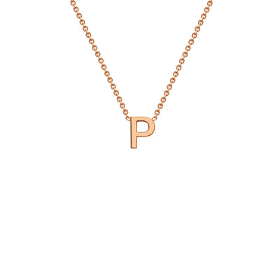 Rose Gold Petite Letter Initial Necklace