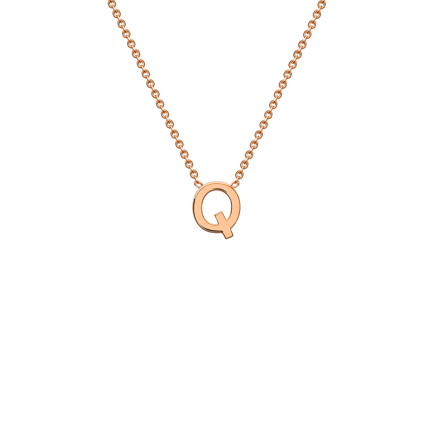 Rose Gold Petite Letter Initial Necklace