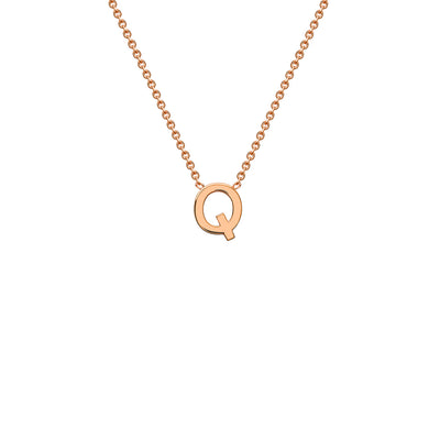 Rose Gold Petite Letter Initial Necklace