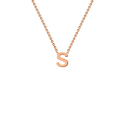 Rose Gold Petite Letter Initial Necklace