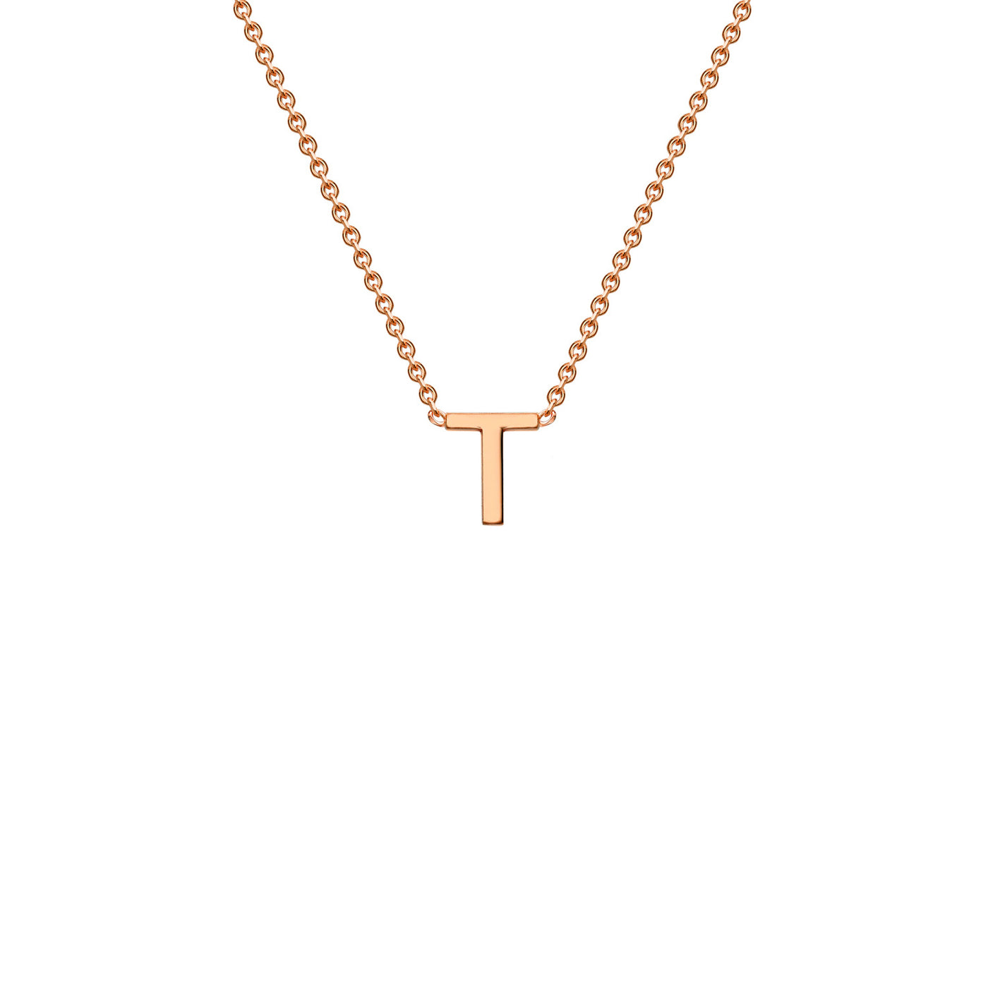 Rose Gold Petite Letter Initial Necklace