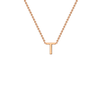 Rose Gold Petite Letter Initial Necklace