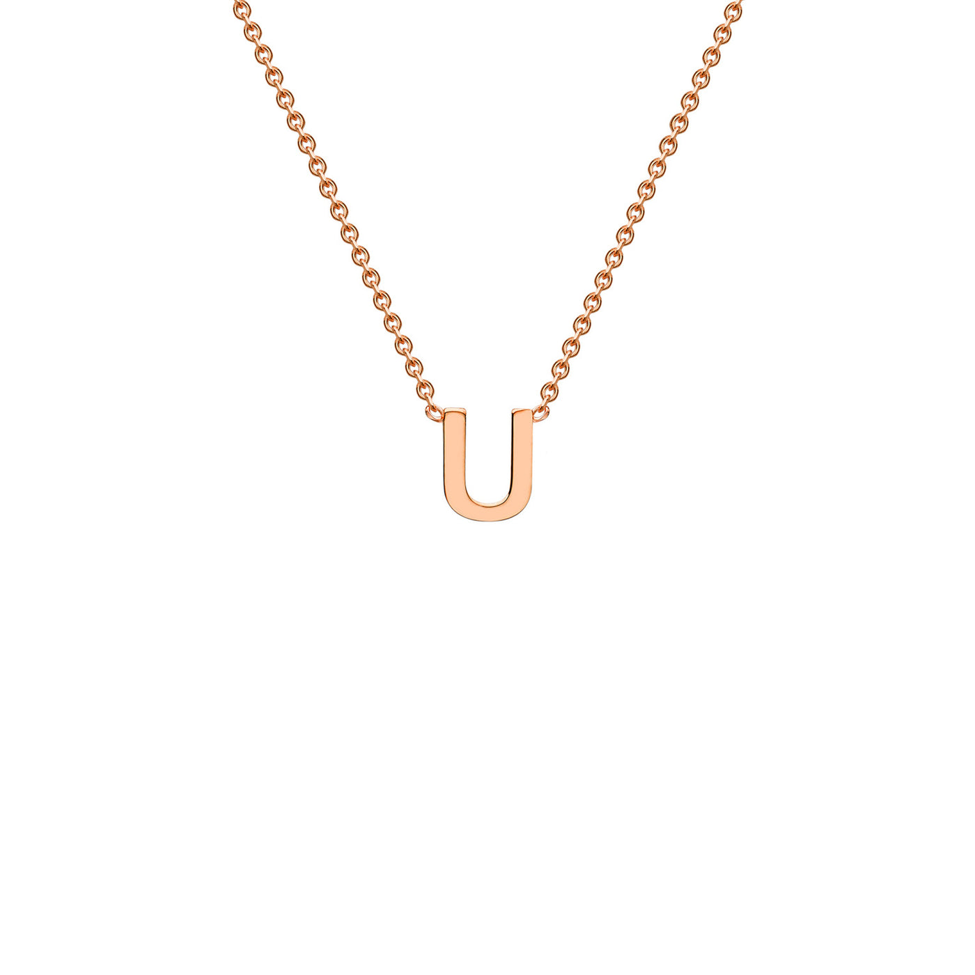 Rose Gold Petite Letter Initial Necklace