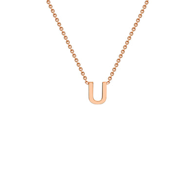 Rose Gold Petite Letter Initial Necklace