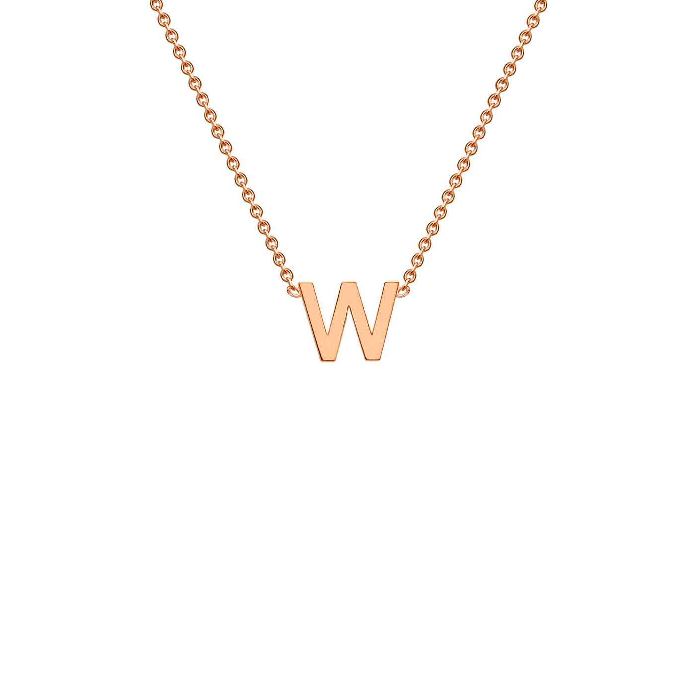 Rose Gold Petite Letter Initial Necklace