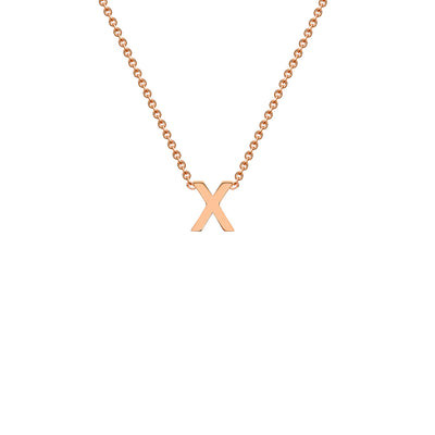 Rose Gold Petite Letter Initial Necklace