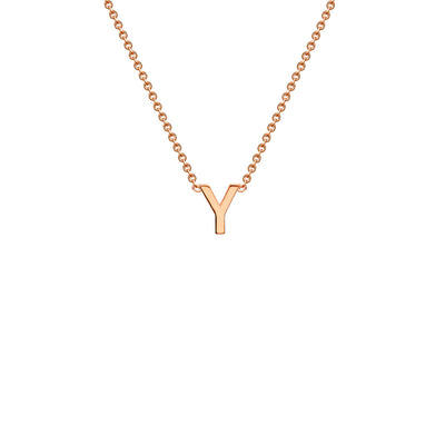 Rose Gold Petite Letter Initial Necklace