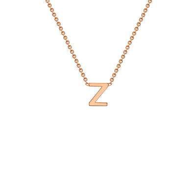 Rose Gold Petite Letter Initial Necklace