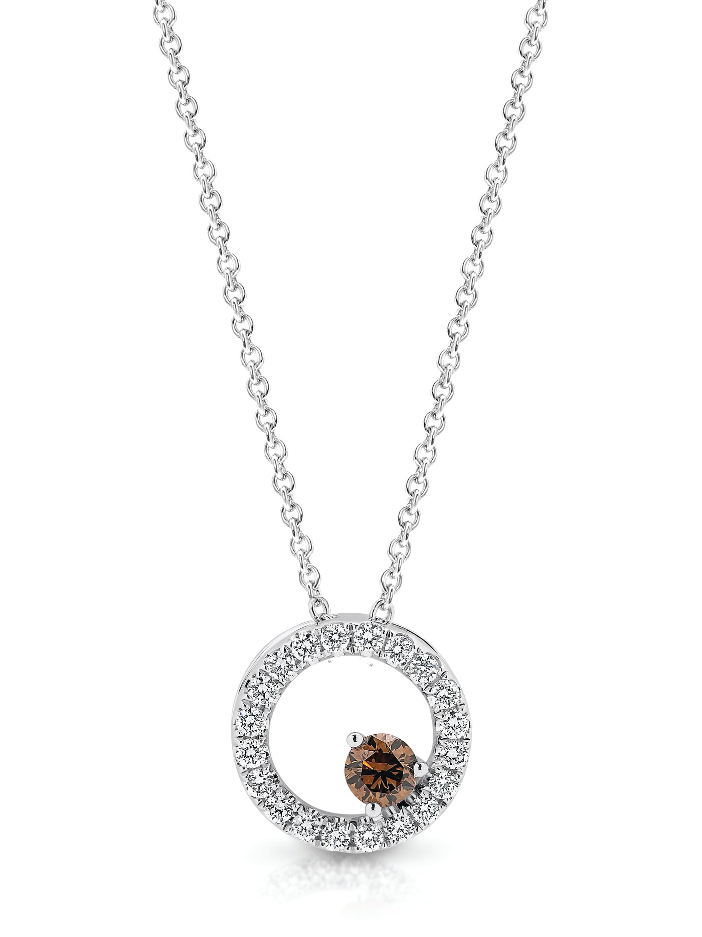Australian Chocolate Diamonds - "Circle of Love Pendant"