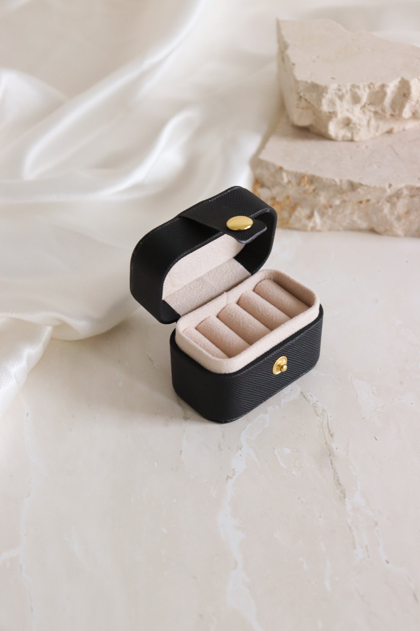 Mini Travel Jewellery Ring Earrings Box