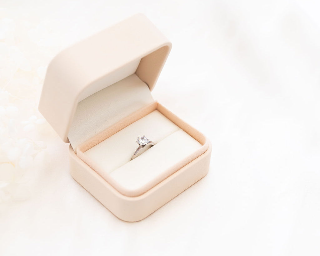 Double Wedding Ring Box Modern Engagement Ring Box Wedding Ceremony Gift Jewellery Box Jewellery Tools Packaging