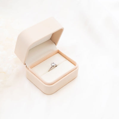 Double Wedding Ring Box Modern Engagement Ring Box Wedding Ceremony Gift Jewellery Box Jewellery Tools Packaging