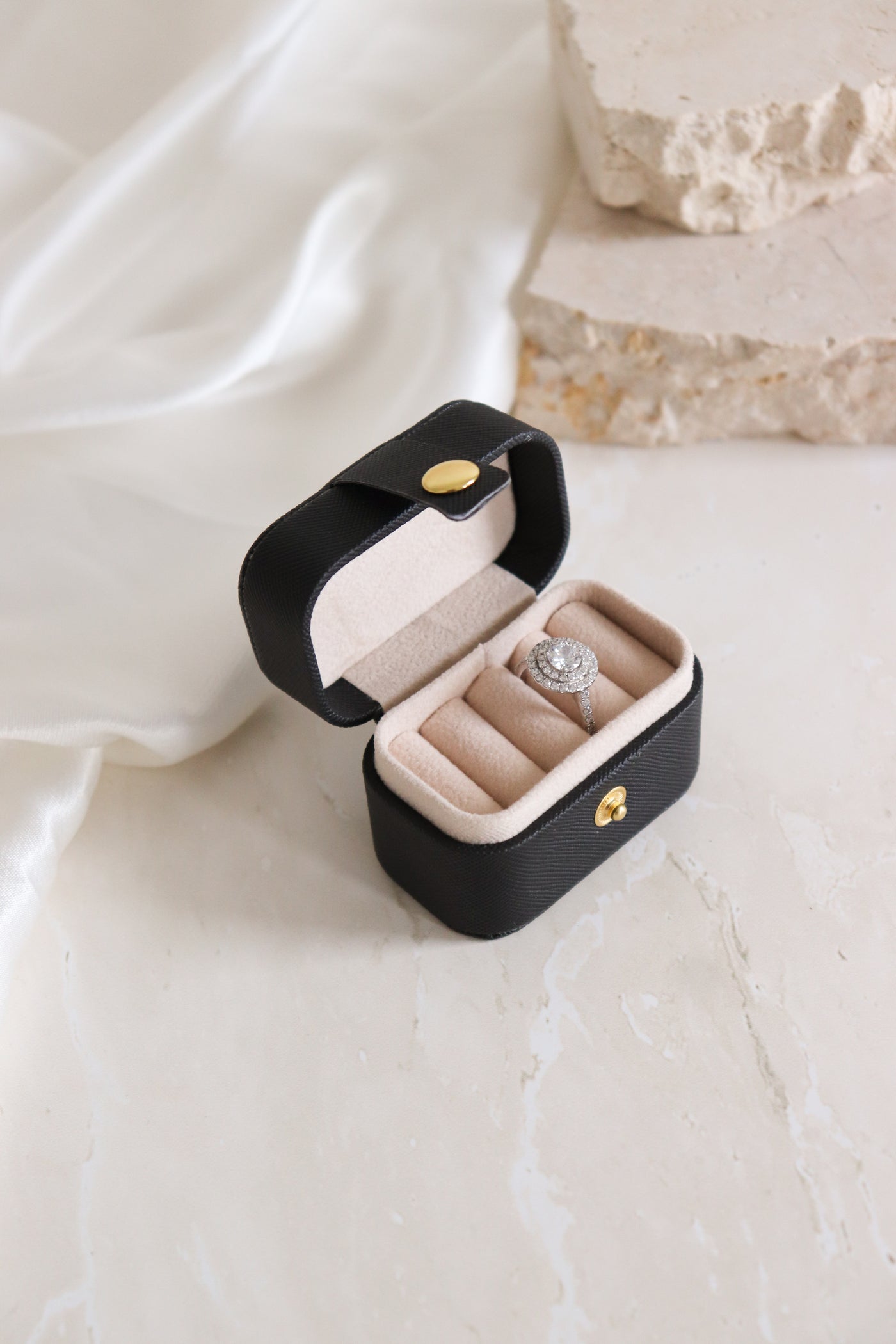 Mini Travel Jewellery Ring Earrings Box