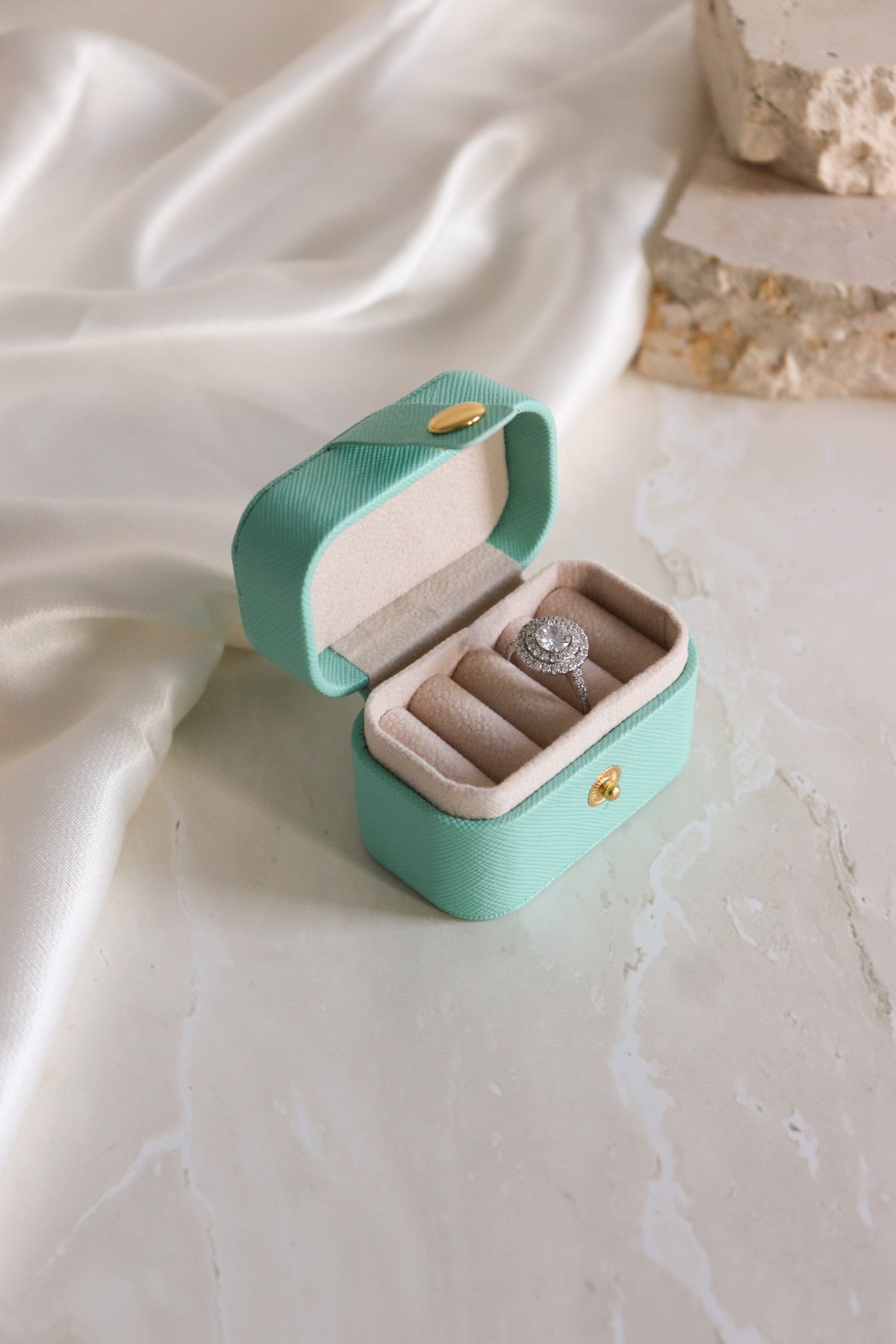 Mini Travel Jewellery Ring Earrings Box