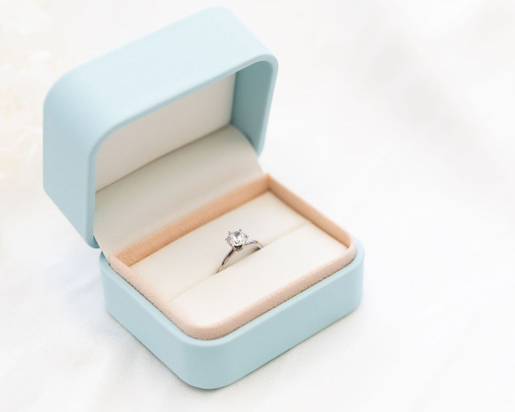 Double Wedding Ring Box Modern Engagement Ring Box Wedding Ceremony Gift Jewellery Box Jewellery Tools Packaging