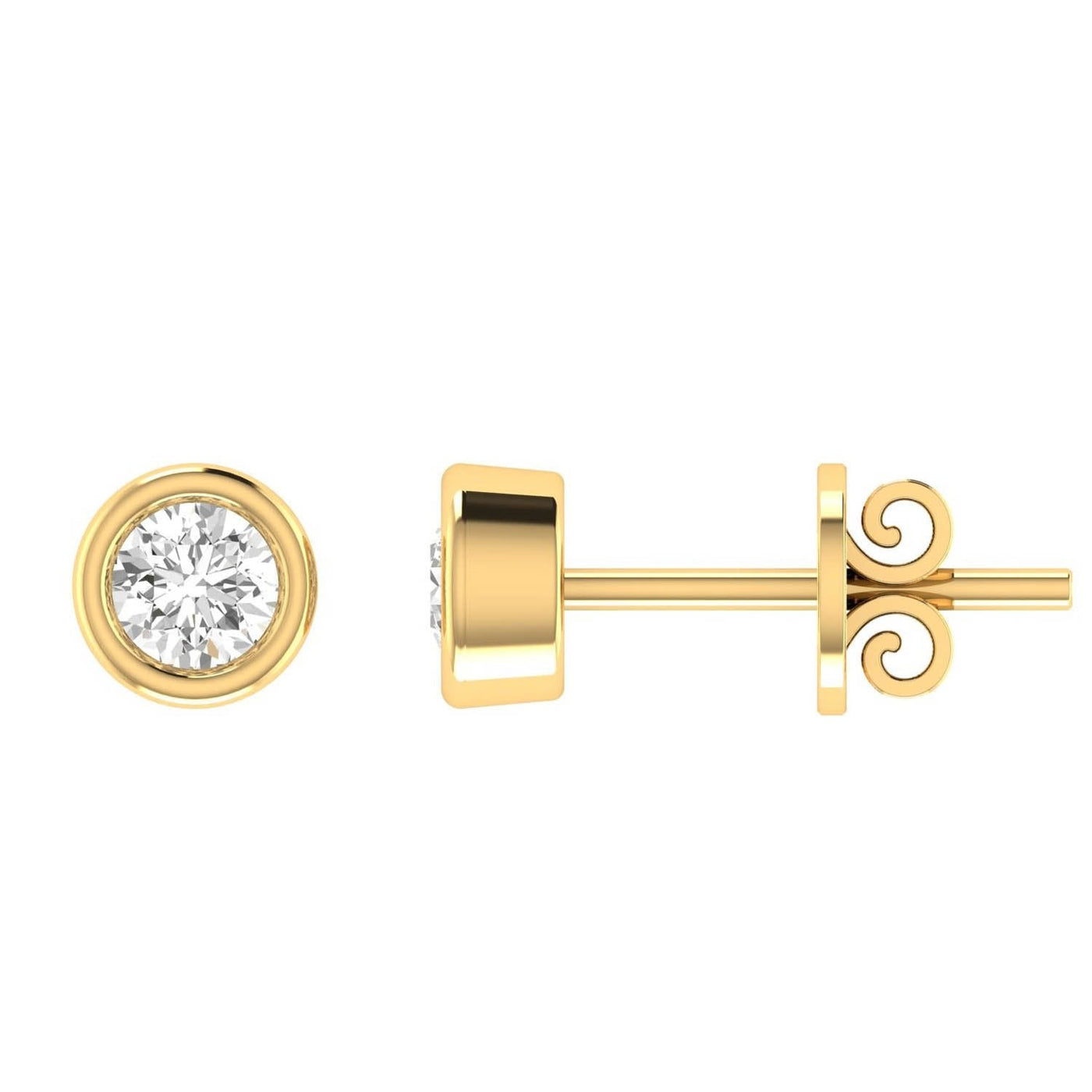 Diamond Stud Earrings with 0.25ct Diamonds in 9K Yellow Gold - 9YBE25