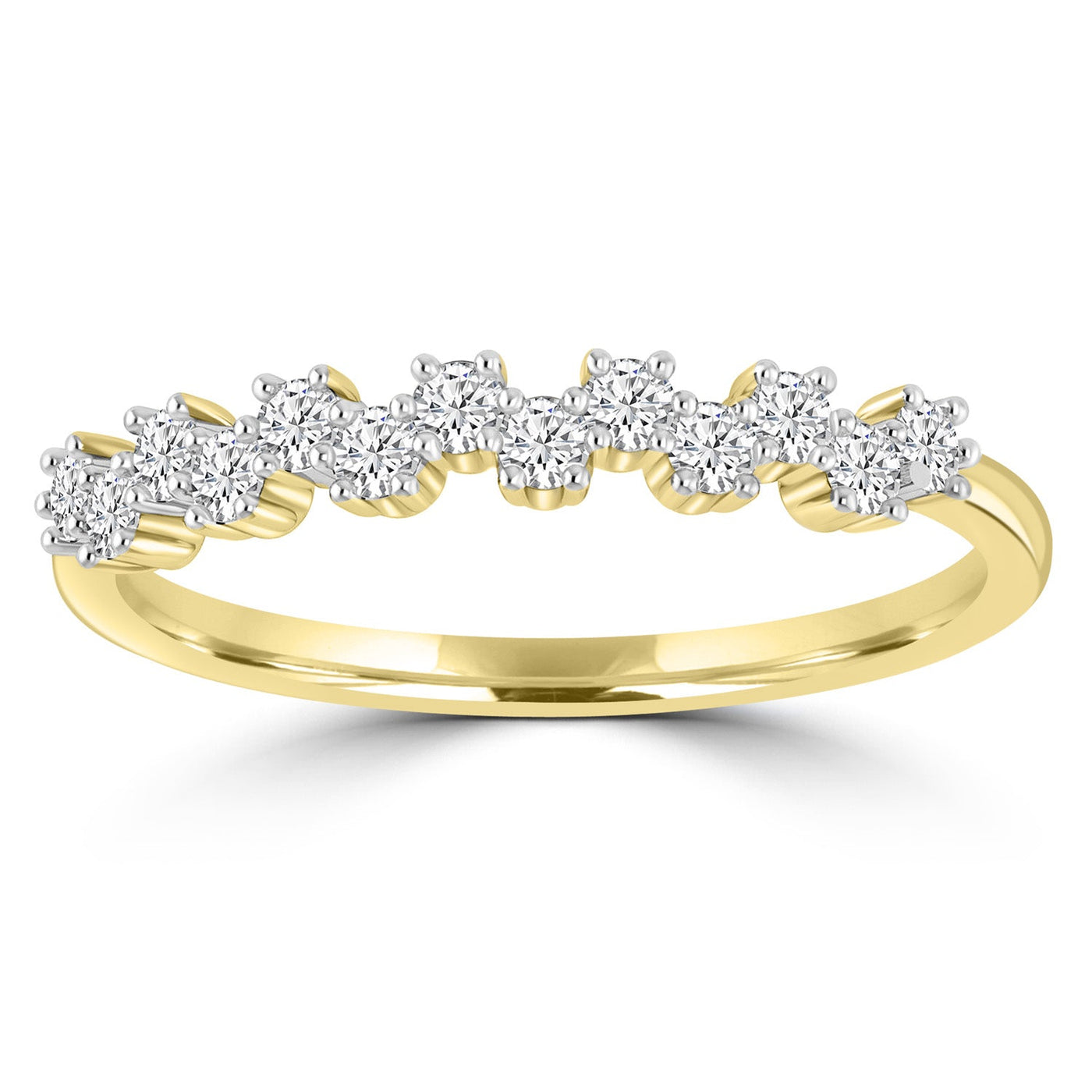 0.25ct GH I1 Diamond Highs & Low Ring in 9K Yellow Gold