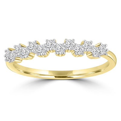 0.25ct GH I1 Diamond Highs & Low Ring in 9K Yellow Gold