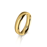 Gold ring on a white background