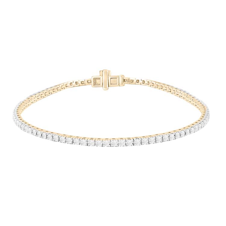 Diamond Tennis Bracelet with 2.00ct Diamonds in 9K Yellow Gold