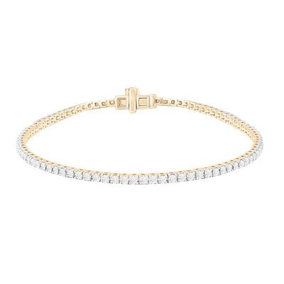 Diamond Tennis Bracelet with 2.00ct Diamonds in 9K Yellow Gold