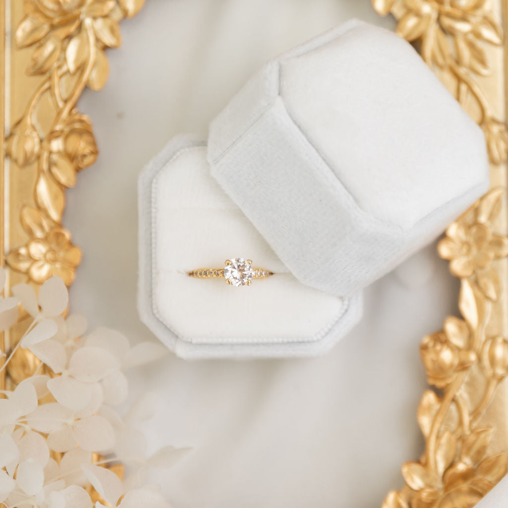 Wedding Ring Box White Pearl Ring Bearer Gift