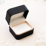 Double Wedding Ring Box Modern Engagement Ring Box Wedding Ceremony Gift Jewellery Box Jewellery Tools Packaging