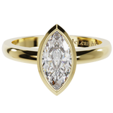 Bezel Marquise Cut Solitaire Engagement Ring