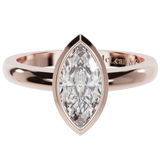 Bezel Marquise Cut Solitaire Engagement Ring
