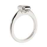 Bezel Emerald Cut Solitaire Engagement Ring