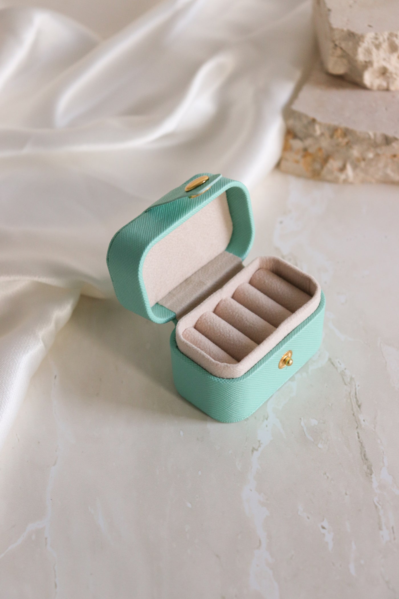 Mini Travel Jewellery Ring Earrings Box