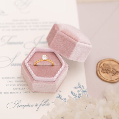 Wedding Ring Box Engagement Ring Box Hexagonal