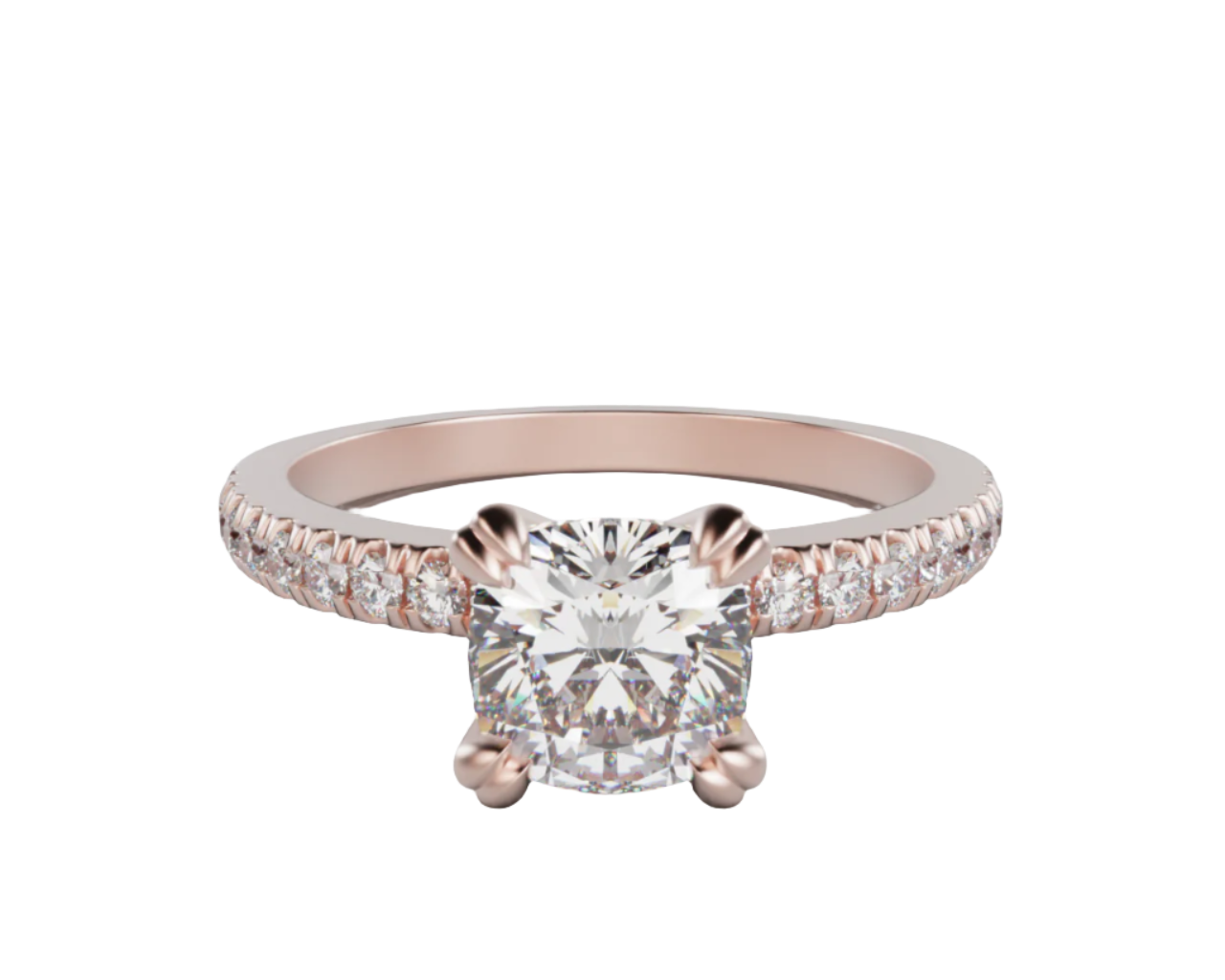 "Demi" One Carat Cushion Cut Lab Grown Diamond Engagement Ring
