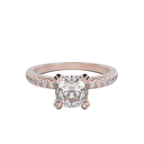 "Demi" One Carat Cushion Cut Lab Grown Diamond Engagement Ring