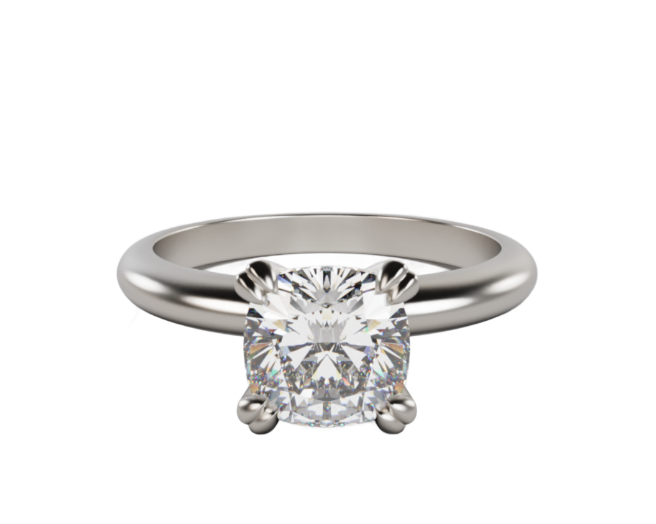 "Holly" Cushion Cut Diamond Solitaire Lab Grown Ring