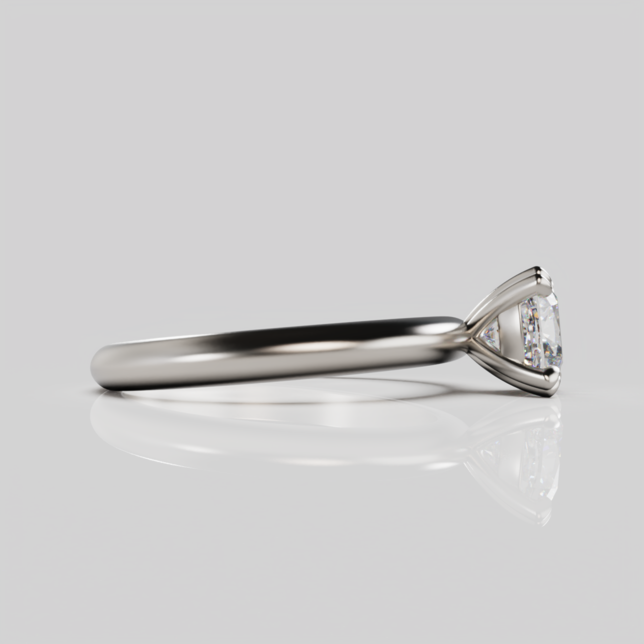 "Holly" Cushion Cut Diamond Solitaire Lab Grown Ring