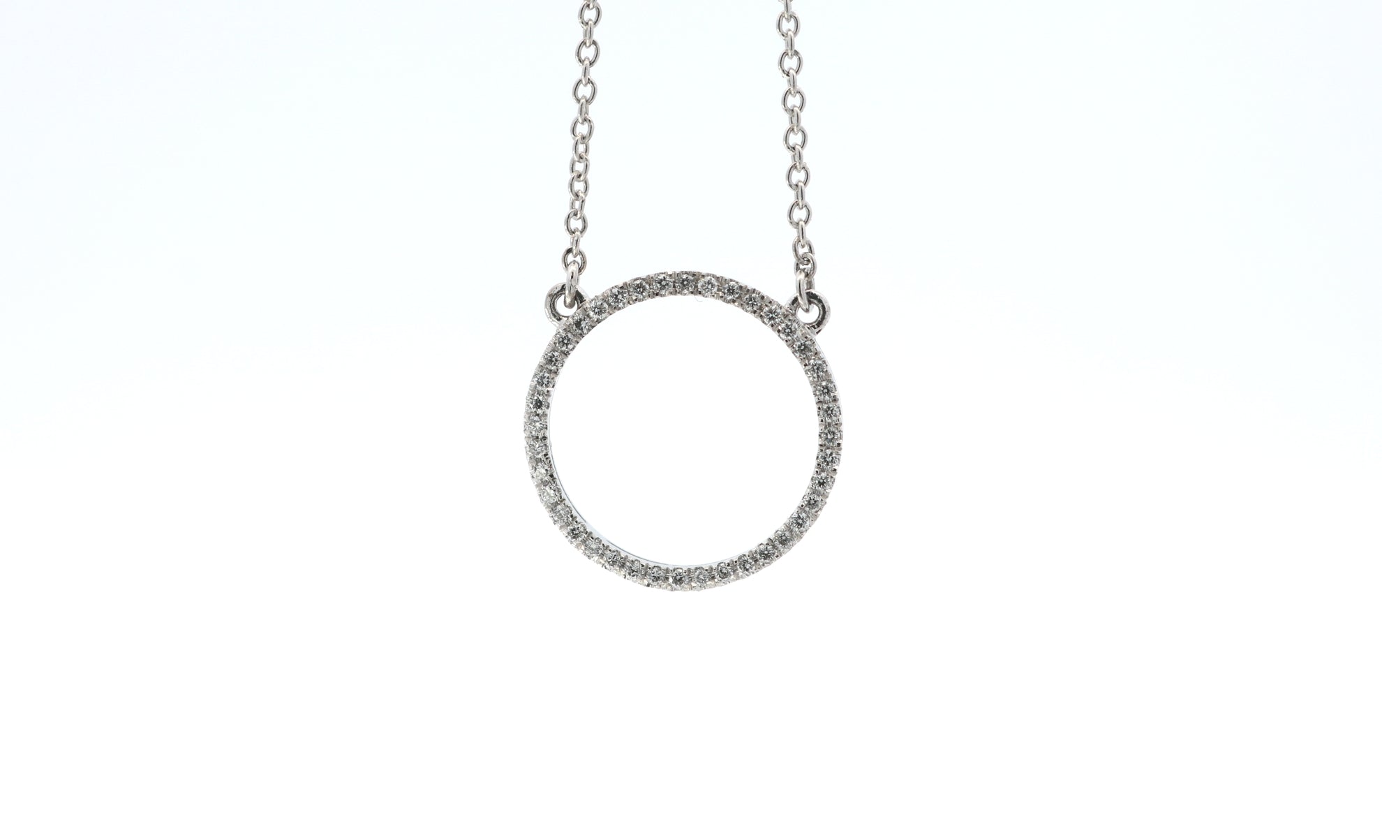 Circle of diamonds necklace minimalistic