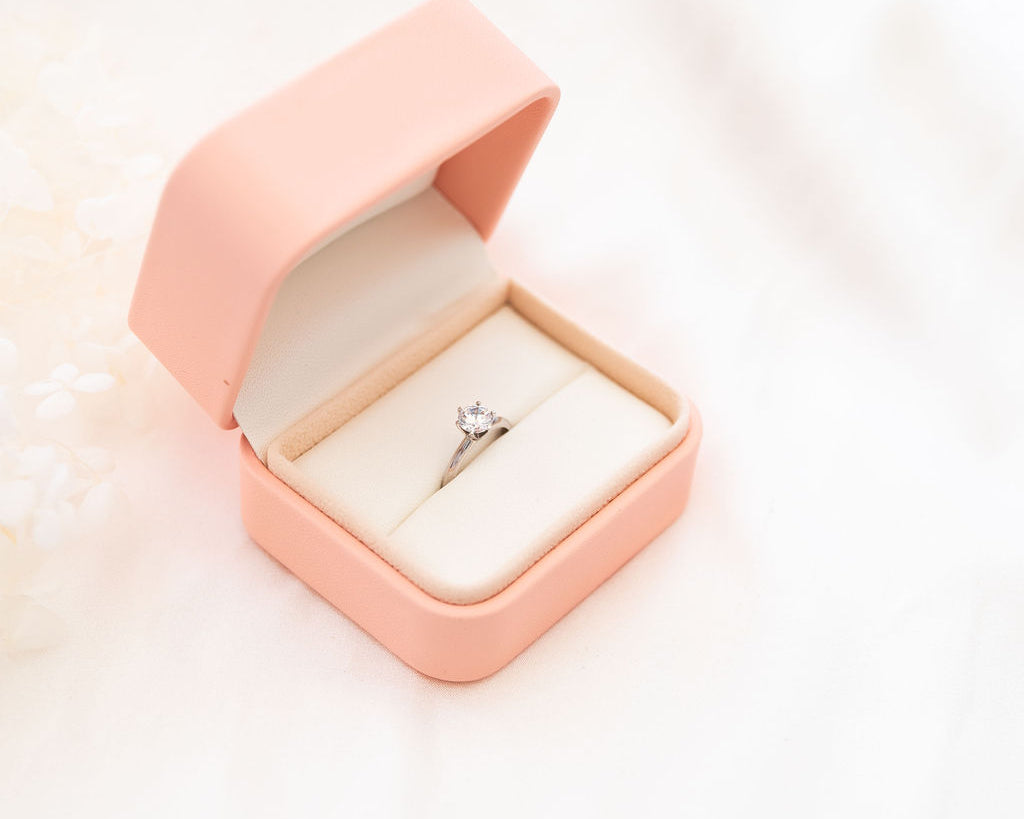 Double Wedding Ring Box Modern Engagement Ring Box Wedding Ceremony Gift Jewellery Box Jewellery Tools Packaging