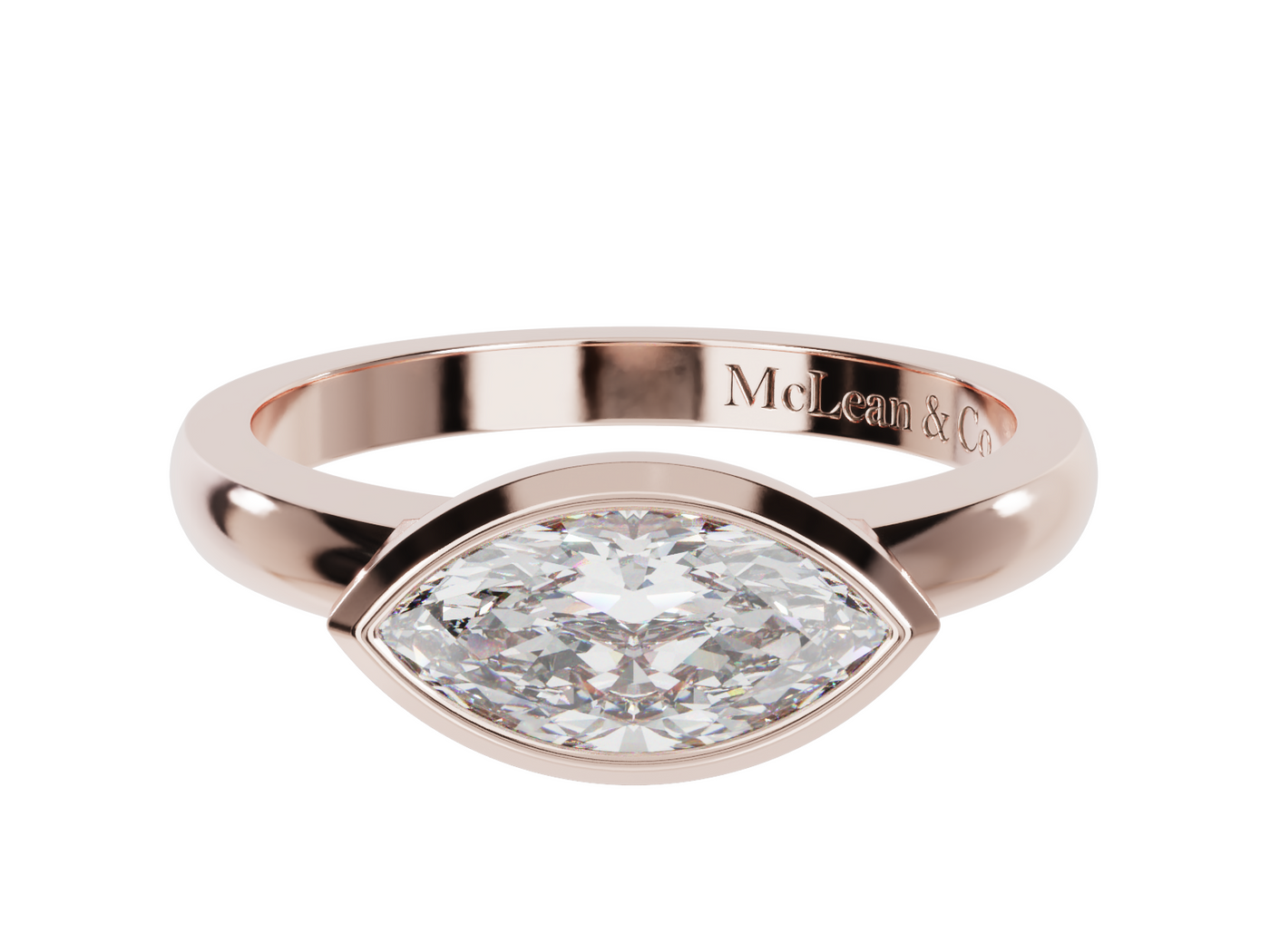 East West Marquise Cut Diamond Ring