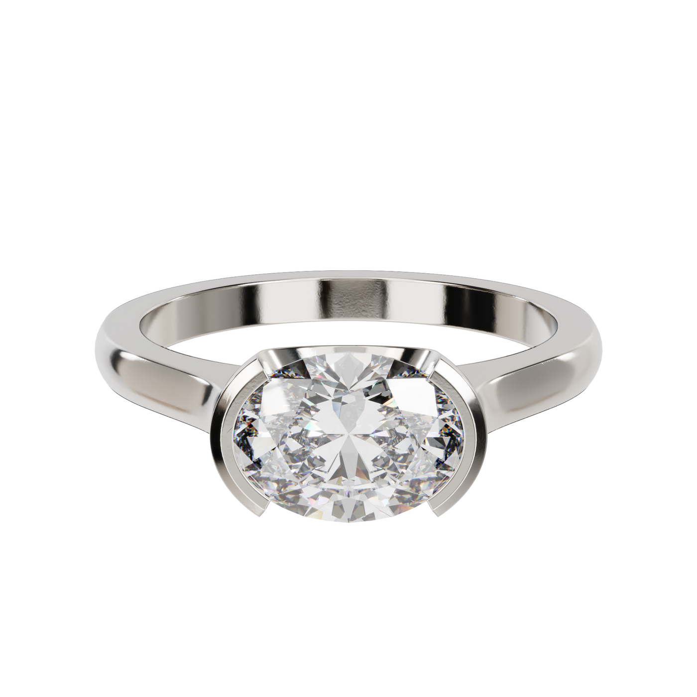 Audrey Solitaire Lab Grown Diamond Engagement Ring 1.58ct Oval IGI #LG731579734