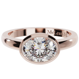 East West Oval Cut Diamond Ring