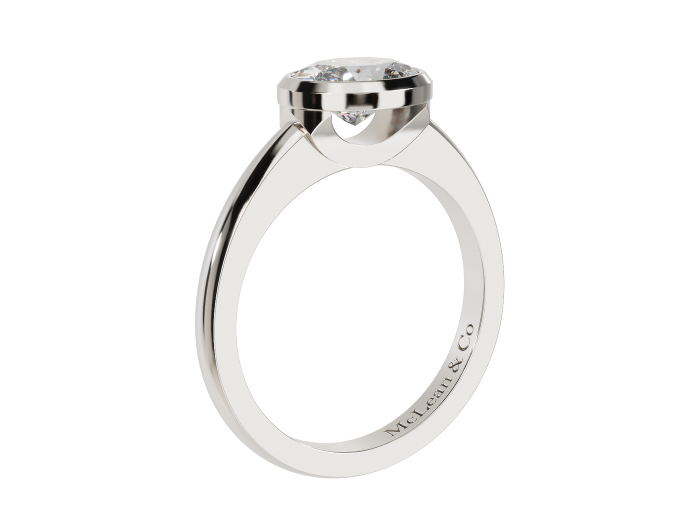 East West Oval Cut Diamond Ring