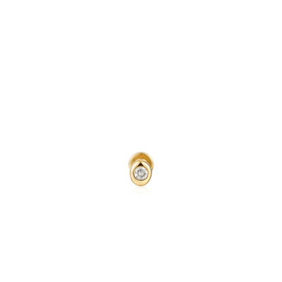 Ania Haie 14kt Gold Magma Single Diamond Labret Earring